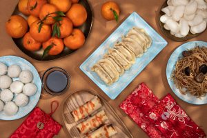 displayed of the cny buffet catering